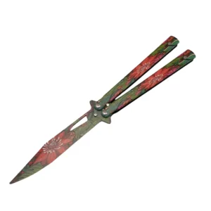 All-steel professional folding butterfly knife unsharpened butterfly practice toy knife safe CSGO peripheral fancy hand-throwing knife