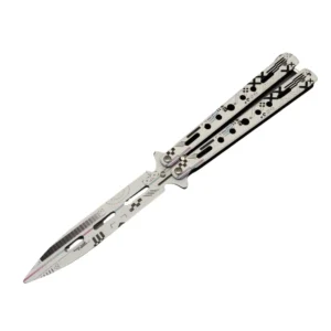 Butterfly knife classic csgo folding knife unsharpened practice self-defense hand-throwing toy full steel fancy training butterfly knife
