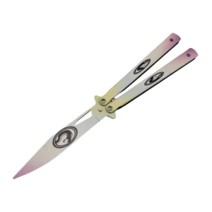 All-steel professional folding butterfly knife unsharpened butterfly practice toy knife safe CSGO peripheral fancy hand-throwing knife