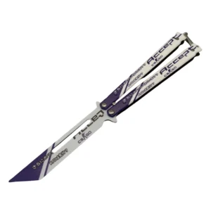 Butterfly knife classic csgo folding knife unsharpened practice self-defense hand-throwing toy full steel fancy training butterfly knife