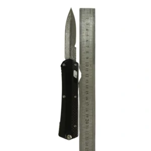 Damascus switchblade Glykon OTF knife