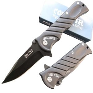 Cold Steel Tactical Pocket Knife – High Performance Black Blade with Ergonomic Grip