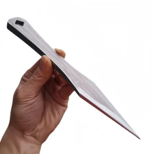 Professional outdoor thick straight spin thrown martial arts dart knife self-defense practice props one-piece fine steel forging thickened