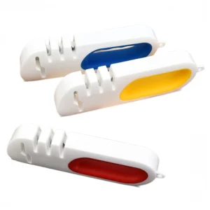 Tadpole-shaped knife sharpener