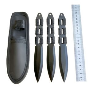 3-Piece Straight Stainless Steel Outdoor Survival Training Straight Knife